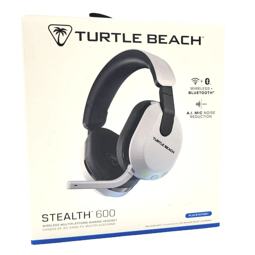 Turtle Beach Stealth 500 Wireless Gaming Headset PS5 PS4 PC White‎ 40Hr Battery